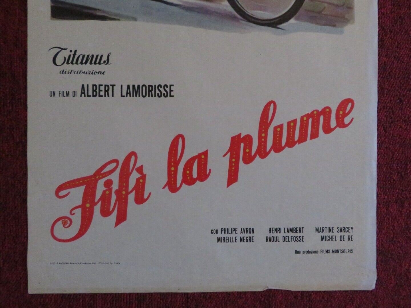 FIFI LA PLUME / Circus Angel ITALIAN LOCANDINA (27.5"x13") POSTER 1965 Movie posters