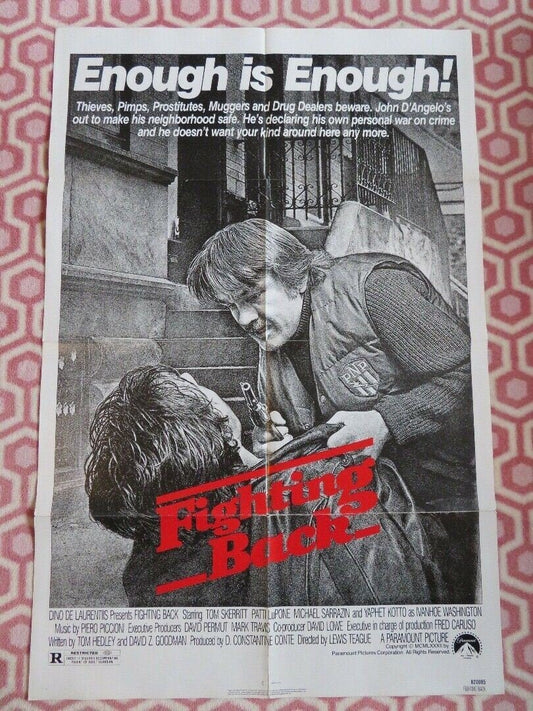 FIGHTING BACK US ONE SHEET POSTER TOM SKERRITT PATTI LOPONE 1982 Movie posters