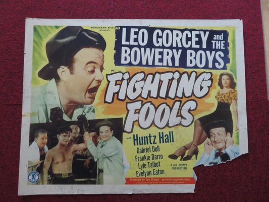 FIGHTING FOOLS US HALF SHEET (22"x 28") POSTER LEO GORCEY HUNTZ HALL 1949 Movie posters