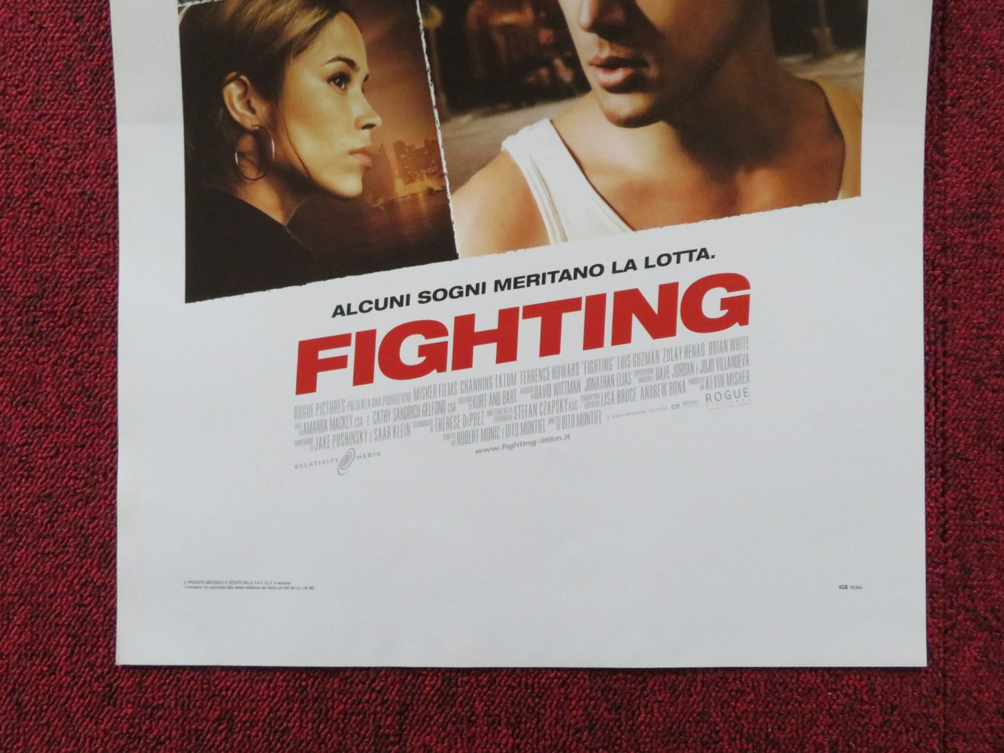 FIGHTING ITALIAN LOCANDINA POSTER CHANNING TATUM TERRENCE HOWARD 2009 Rendezvous Cinema Movie posters