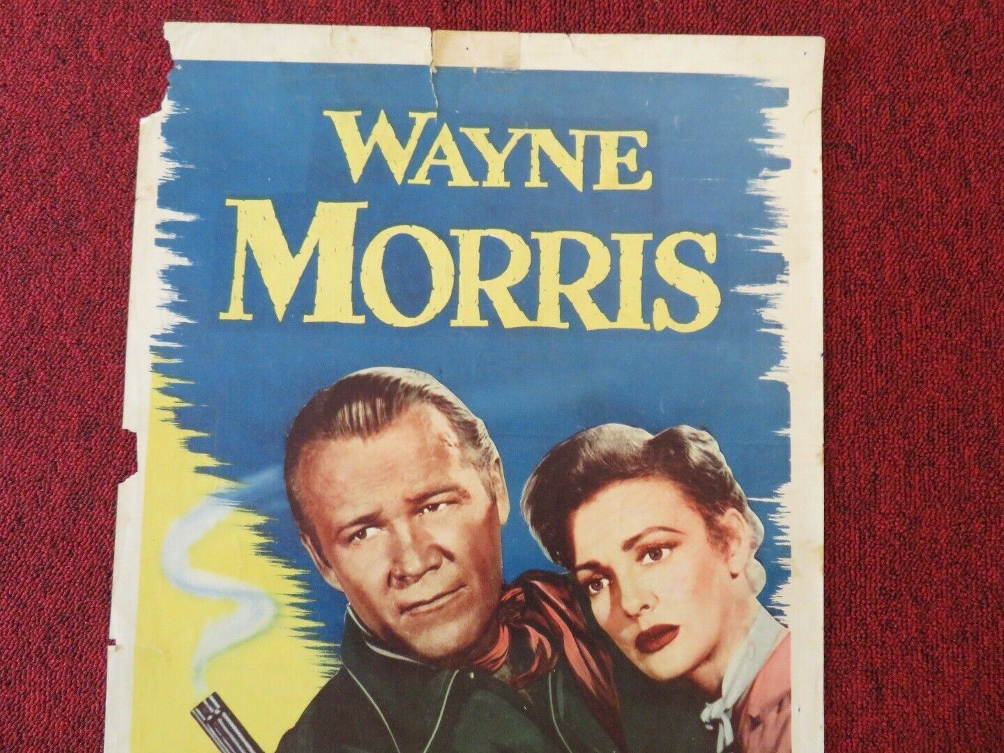 FIGHTING LAWMAN US INSERT (14"x 36") POSTER WAYNE MORRIS VIRGINIA GREY 1953 Movie posters