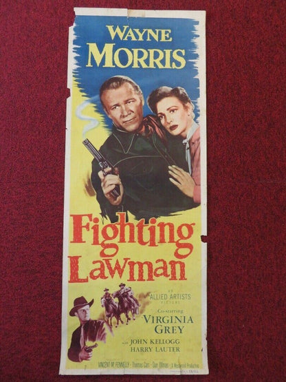 FIGHTING LAWMAN US INSERT (14"x 36") POSTER WAYNE MORRIS VIRGINIA GREY 1953 Movie posters