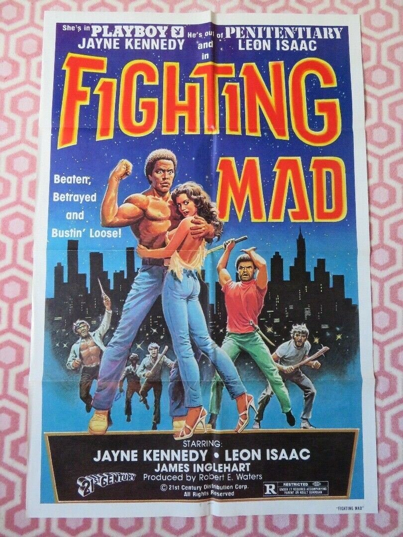 FIGHTING MAD / DEATH FORCE FOLDED US ONE SHEET POSTER J KENNEDY L ISSAC 1978 Movie posters