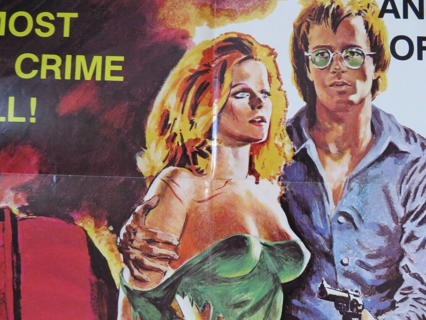 FIGHTING MAD STYLE B FOLDED US ONE SHEET POSTER LYNN LOWRY JOHN DOUCETTE 1976 - Rendezvous Cinema