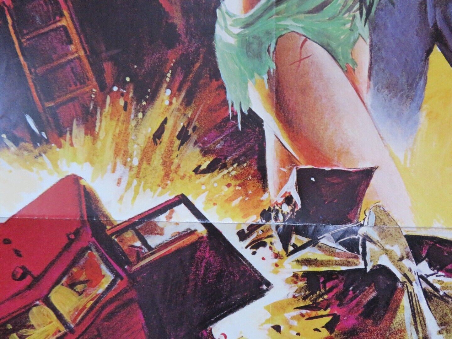 FIGHTING MAD STYLE B FOLDED US ONE SHEET POSTER LYNN LOWRY JOHN DOUCETTE 1976 - Rendezvous Cinema