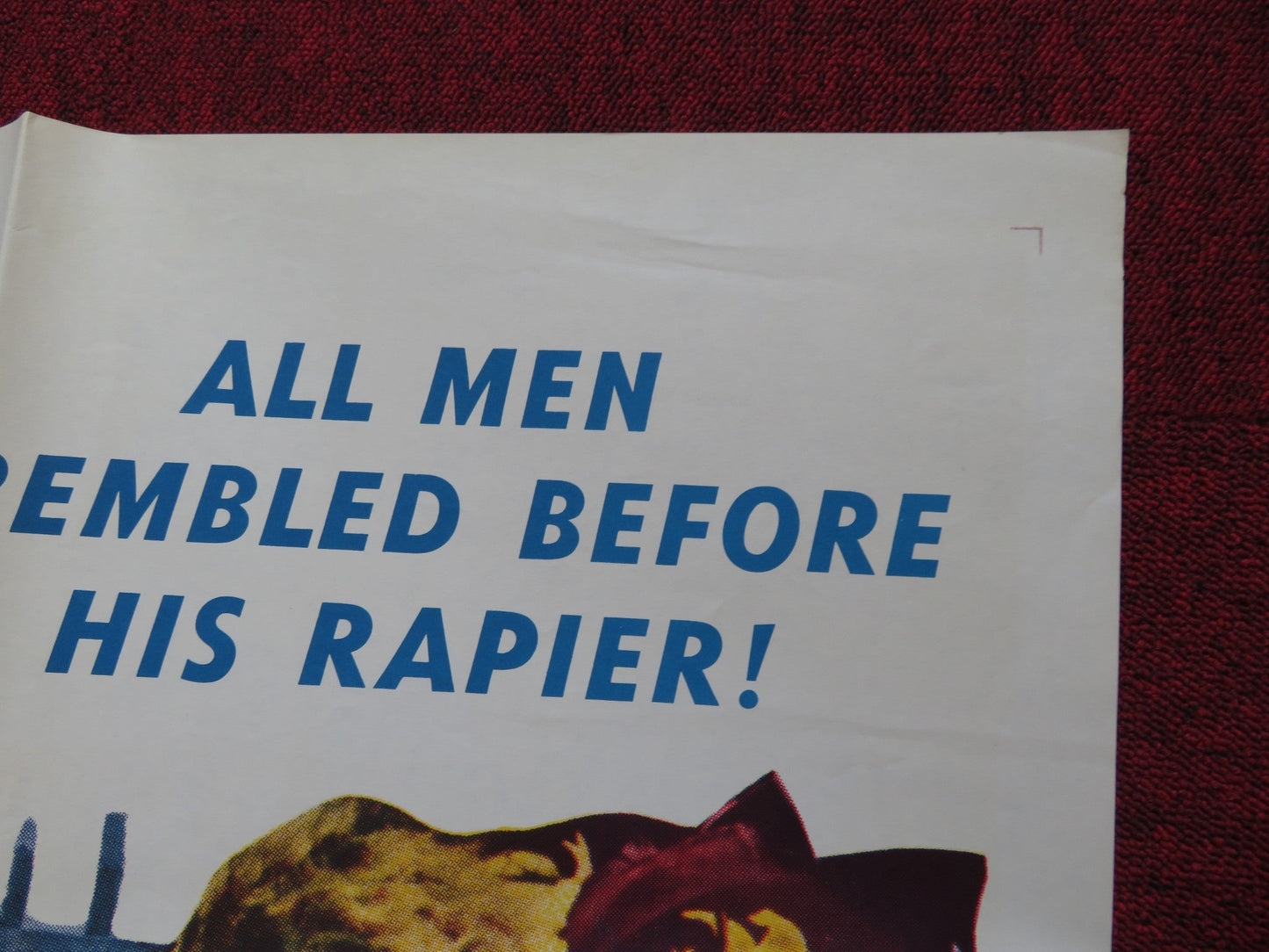 FIGHTING MUSKETEERS FOLDED US ONE SHEET POSTER GERARD BARRAY M. DEMONGEOT 1963 Rendezvous Cinema Movie posters