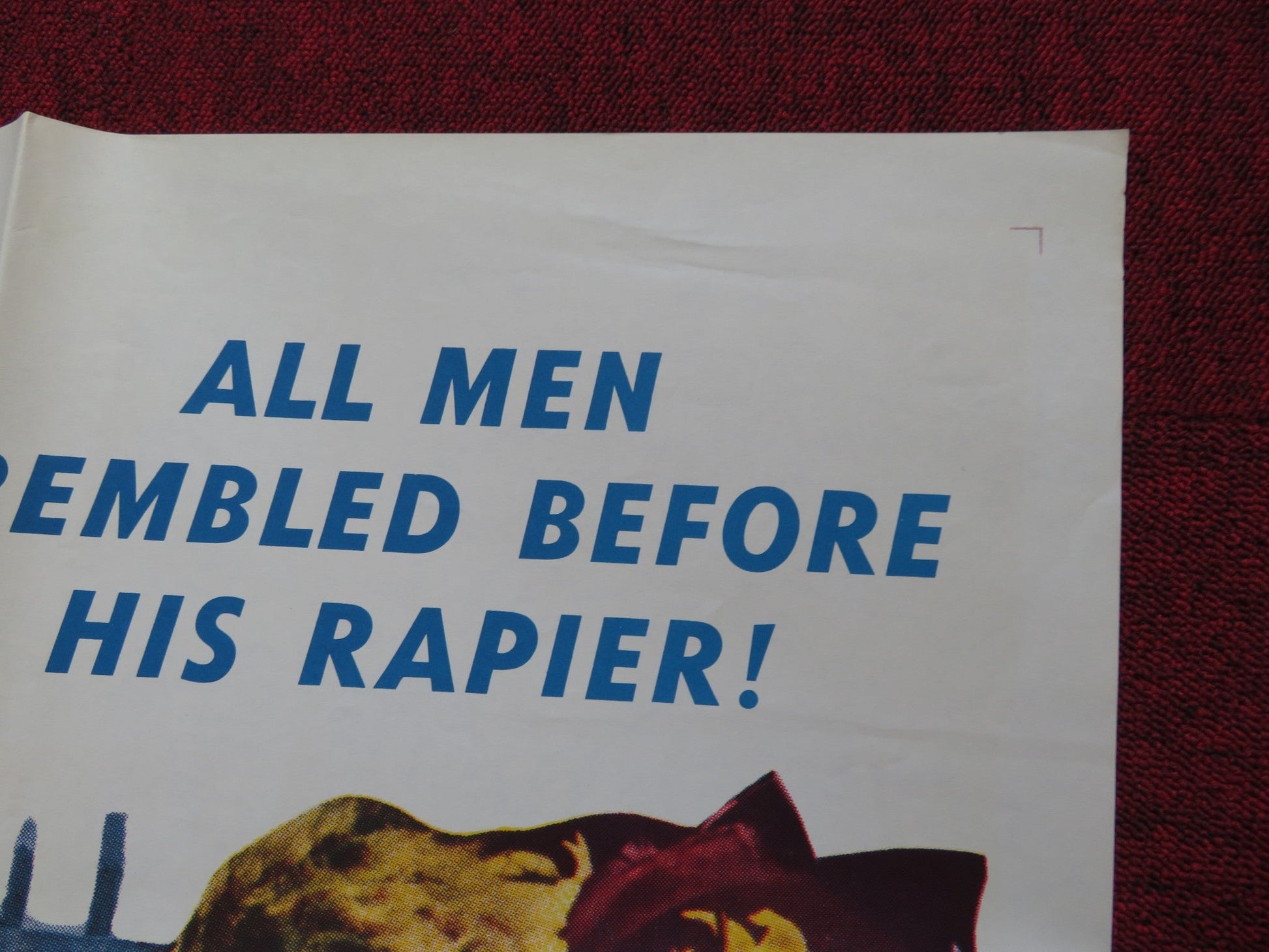 FIGHTING MUSKETEERS FOLDED US ONE SHEET POSTER GERARD BARRAY M. DEMONGEOT 1963 Rendezvous Cinema Movie posters