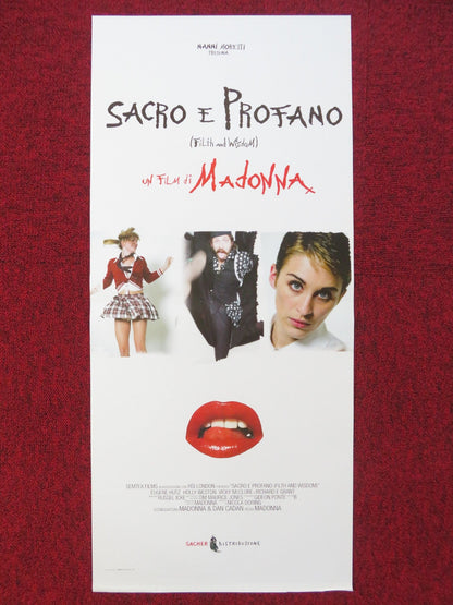 FILTH AND WISDOM ITALIAN LOCANDINA POSTER MADONNA EUGENE HUTZ 2008 Rendezvous Cinema Movie posters
