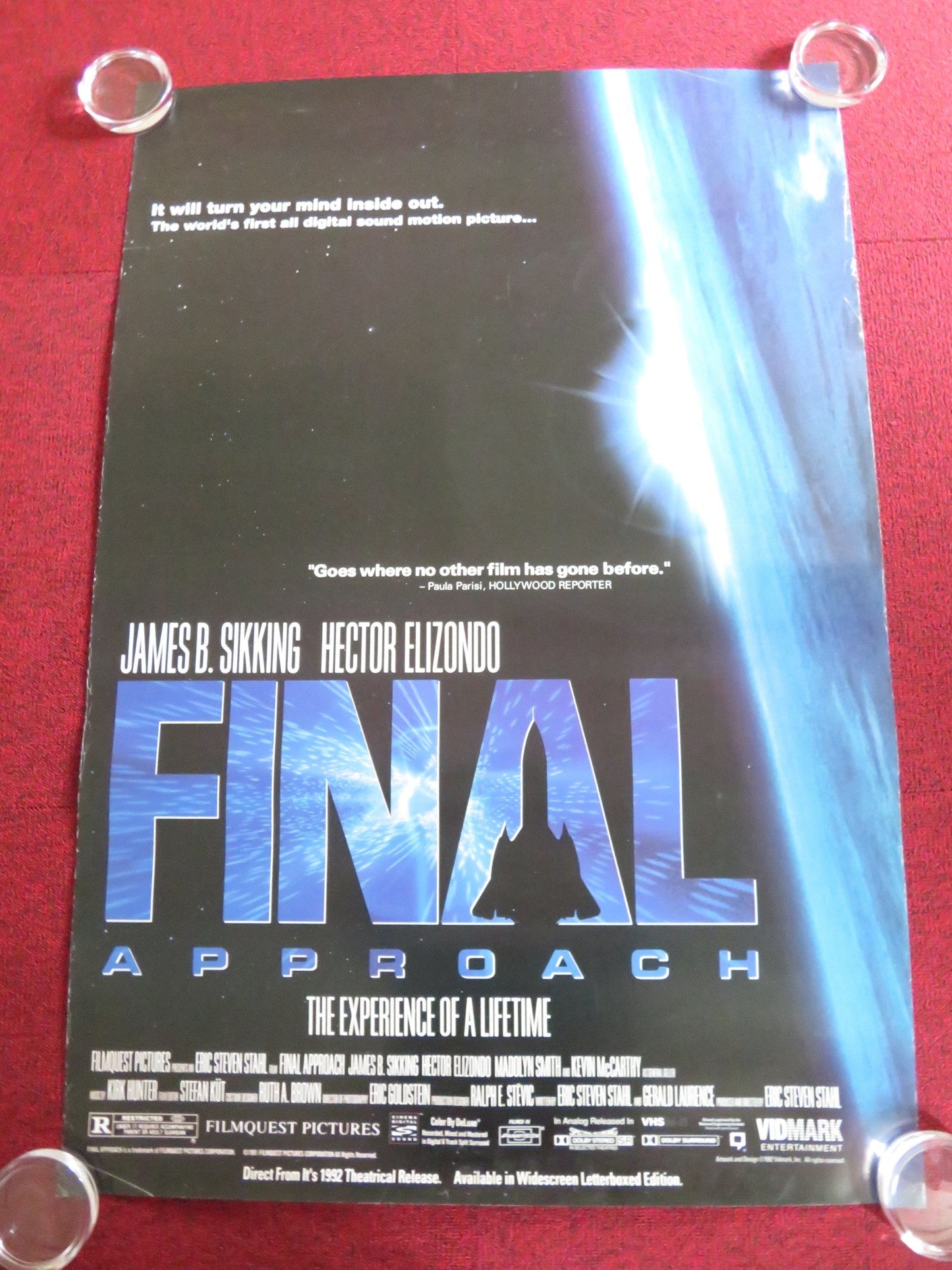 FINAL APPROACH US ONE SHEET ROLLED POSTER JAMES SIKKING HECTOR ELIZONDO 1991 Rendezvous Cinema Movie posters