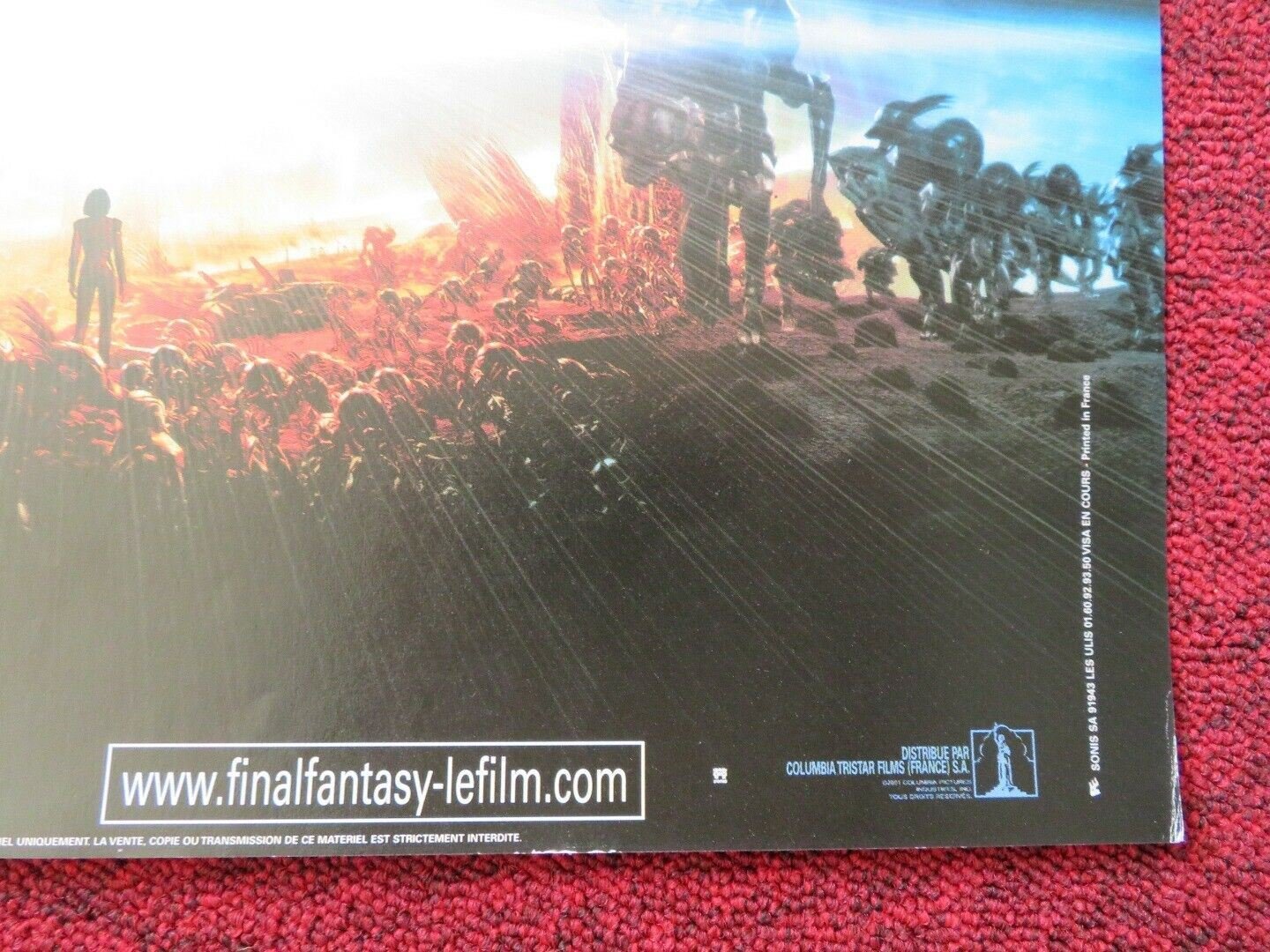 FINAL FANTASY THE SPIRITS WITHIN FRENCH (16"x 21") POSTER BALDWIN RHAMES 2001 Movie posters