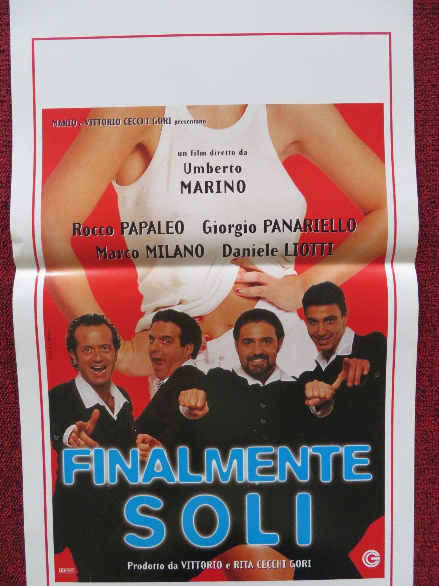 FINALMENTE SOLI ITALIAN LOCANDINA POSTER ROCCO PAPALEO GIORGIO PANARIELLO 1997 Rendezvous Cinema Movie posters