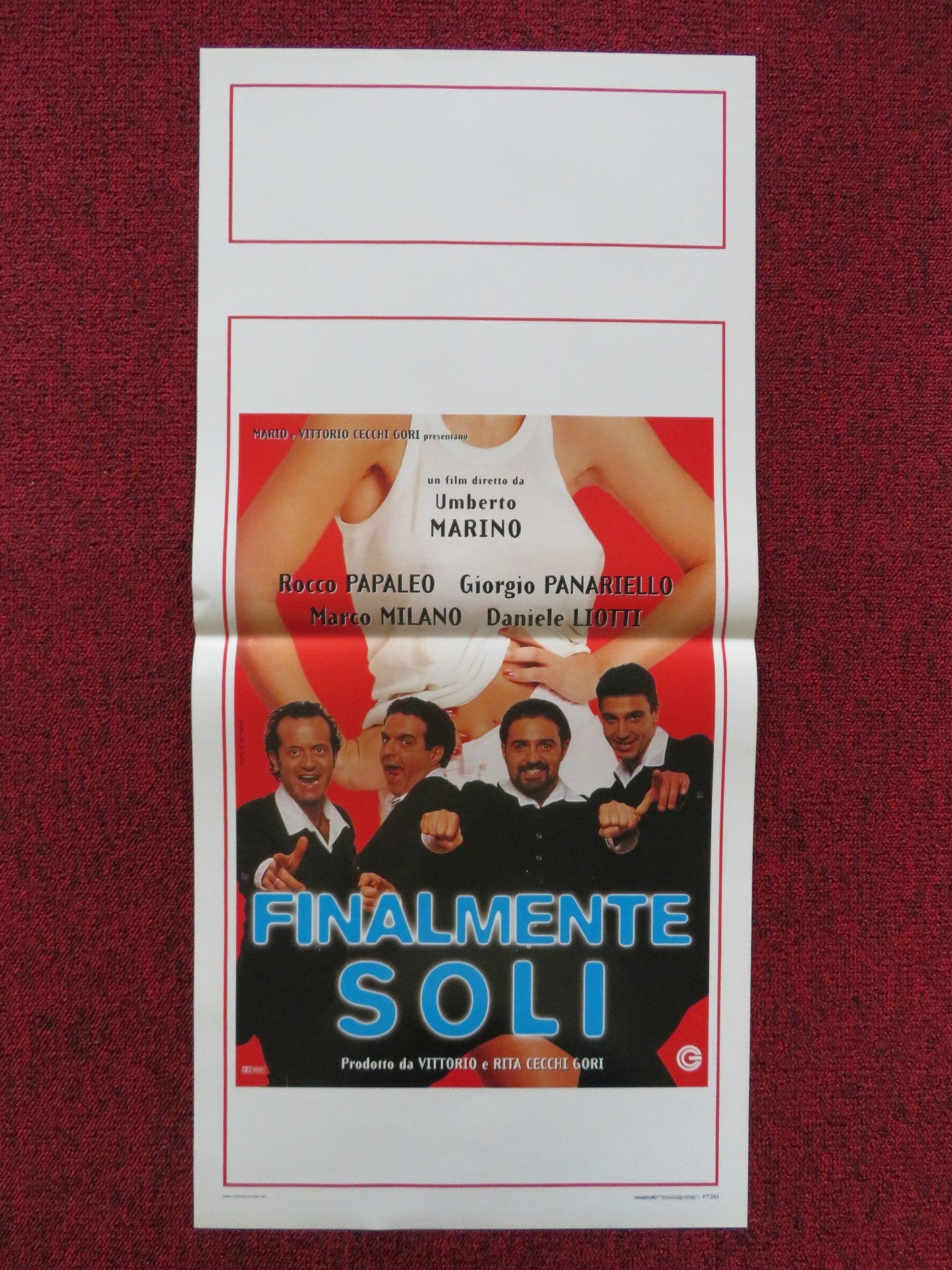 FINALMENTE SOLI ITALIAN LOCANDINA POSTER ROCCO PAPALEO GIORGIO PANARIELLO 1997 Rendezvous Cinema Movie posters
