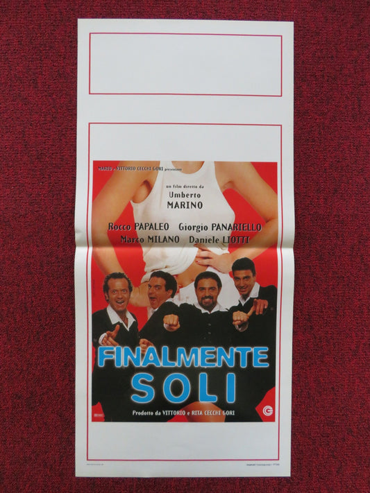 FINALMENTE SOLI ITALIAN LOCANDINA POSTER ROCCO PAPALEO GIORGIO PANARIELLO 1997 Rendezvous Cinema Movie posters
