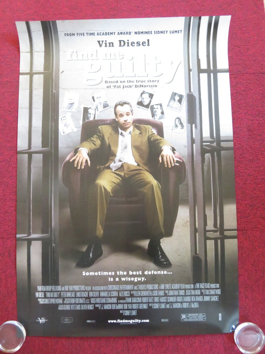 FIND ME GUILTY US ONE SHEET ROLLED POSTER VIN DIESEL ALEX ROCCO 2006 Rendezvous Cinema Movie posters