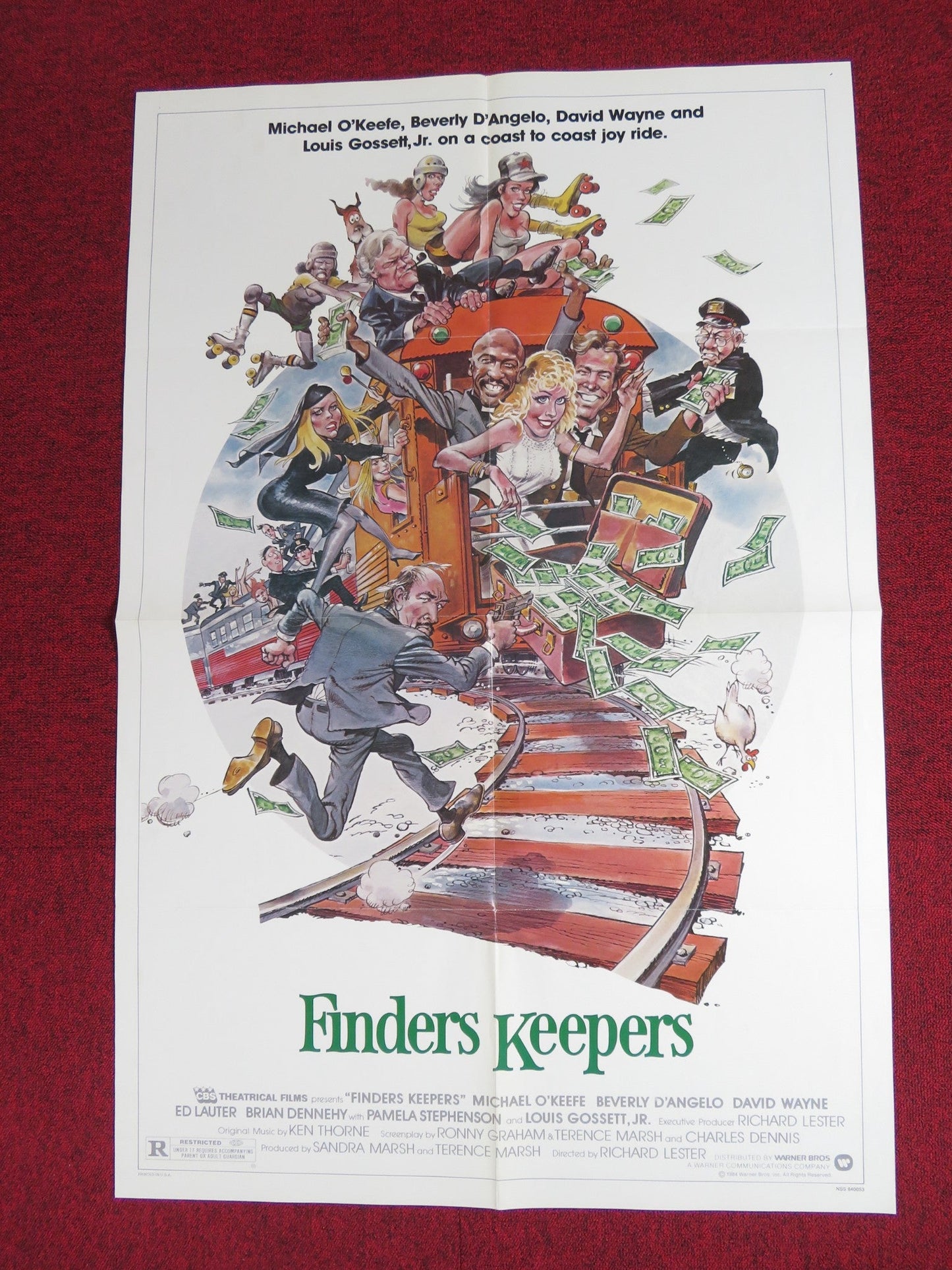 FINDERS KEEPERS FOLDED US ONE SHEET POSTER MICHAEL O'KEEFE BEVERLY D'ANGELO 1984 Rendezvous Cinema Movie posters