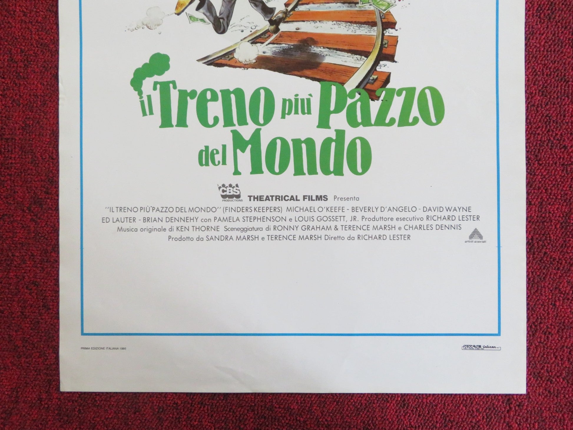 FINDERS KEEPERS ITALIAN LOCANDINA POSTER MICHAEL O'KEEFE BEVERLY D'ANGELO 1984 Rendezvous Cinema Movie posters