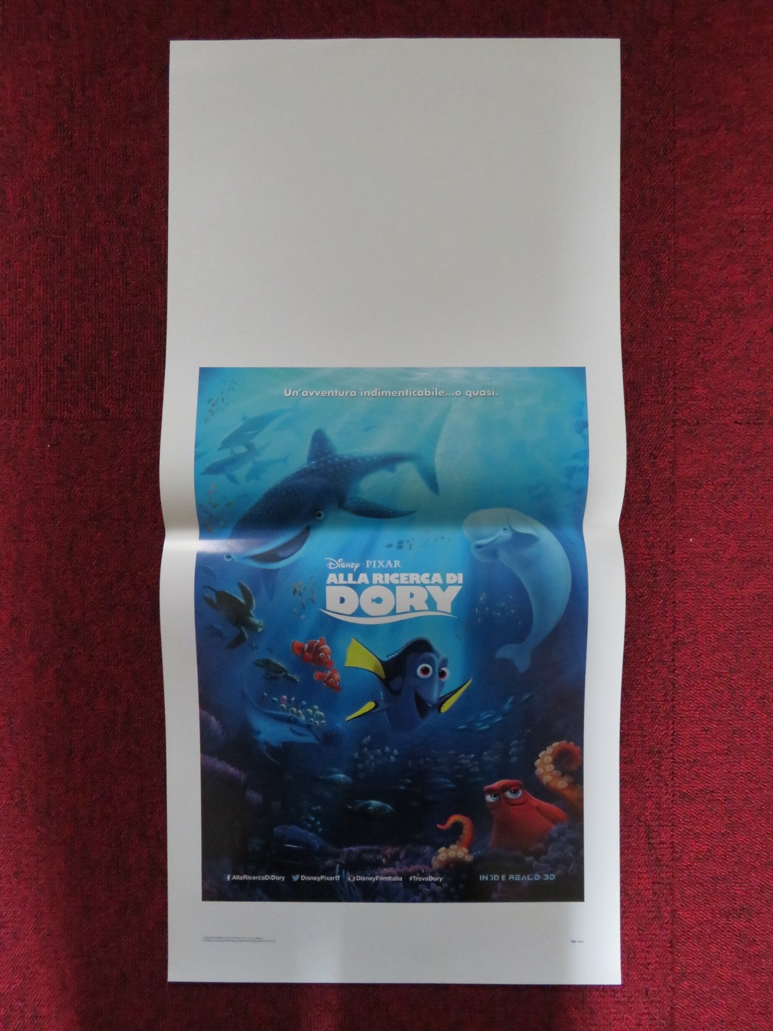 FINDING DORY ITALIAN LOCANDINA POSTER DISNEY ELLEN DEGENERES 2016 Rendezvous Cinema Movie posters