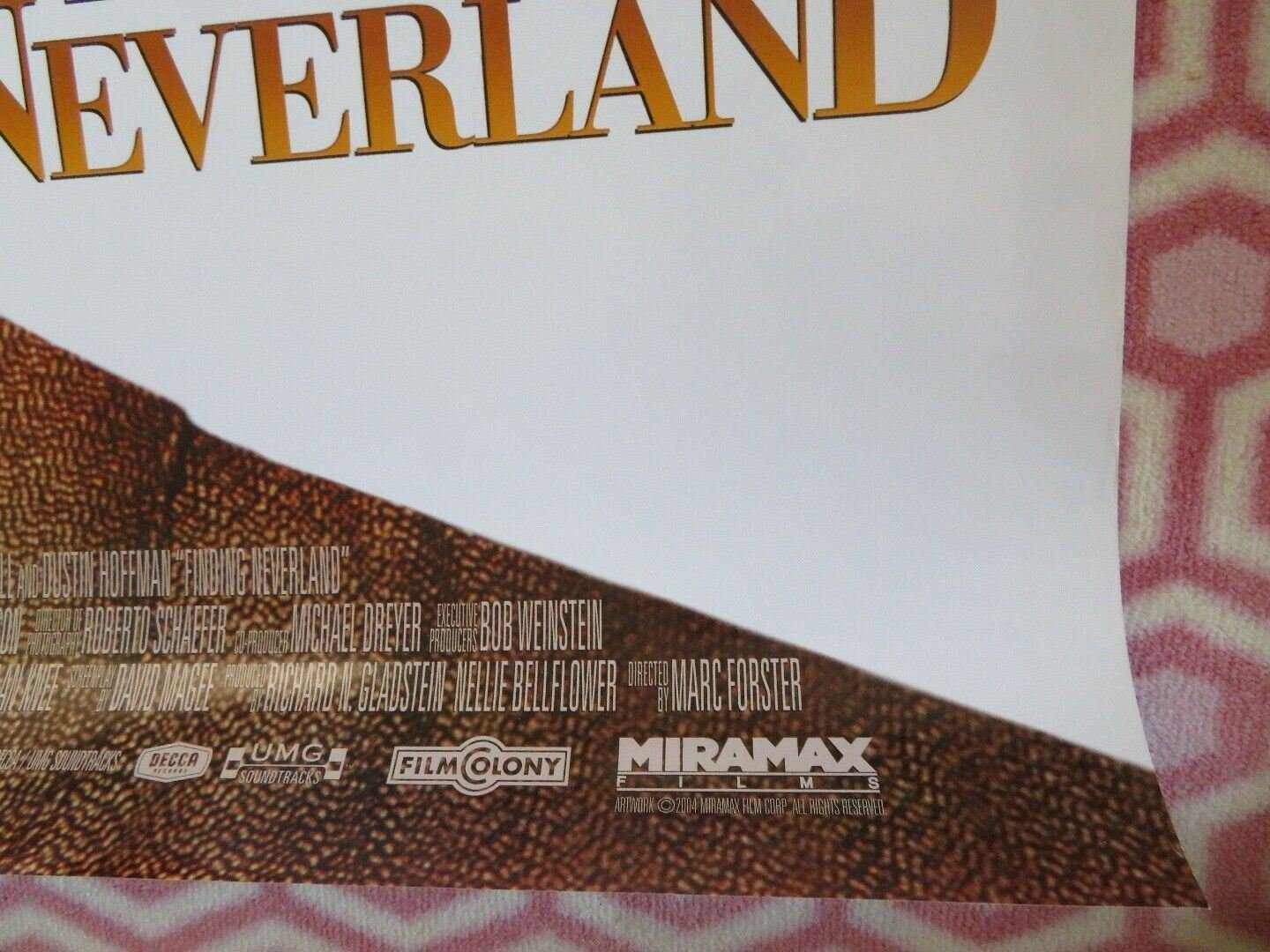 FINDING NEVERLAND ONE SHEET ROLLED POSTER JOHNNY DEPP KATE WINSLET 2004 Movie posters