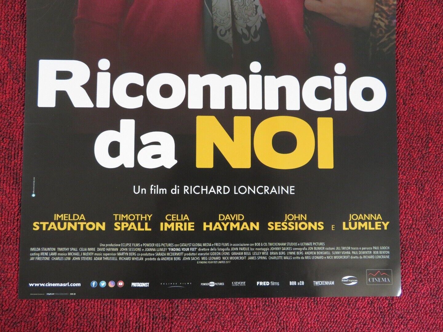 FINDING YOUR FEET ITALIAN LOCANDINA (26.5"x12.5") POSTER IMELDA STAUTON 2017 Movie posters