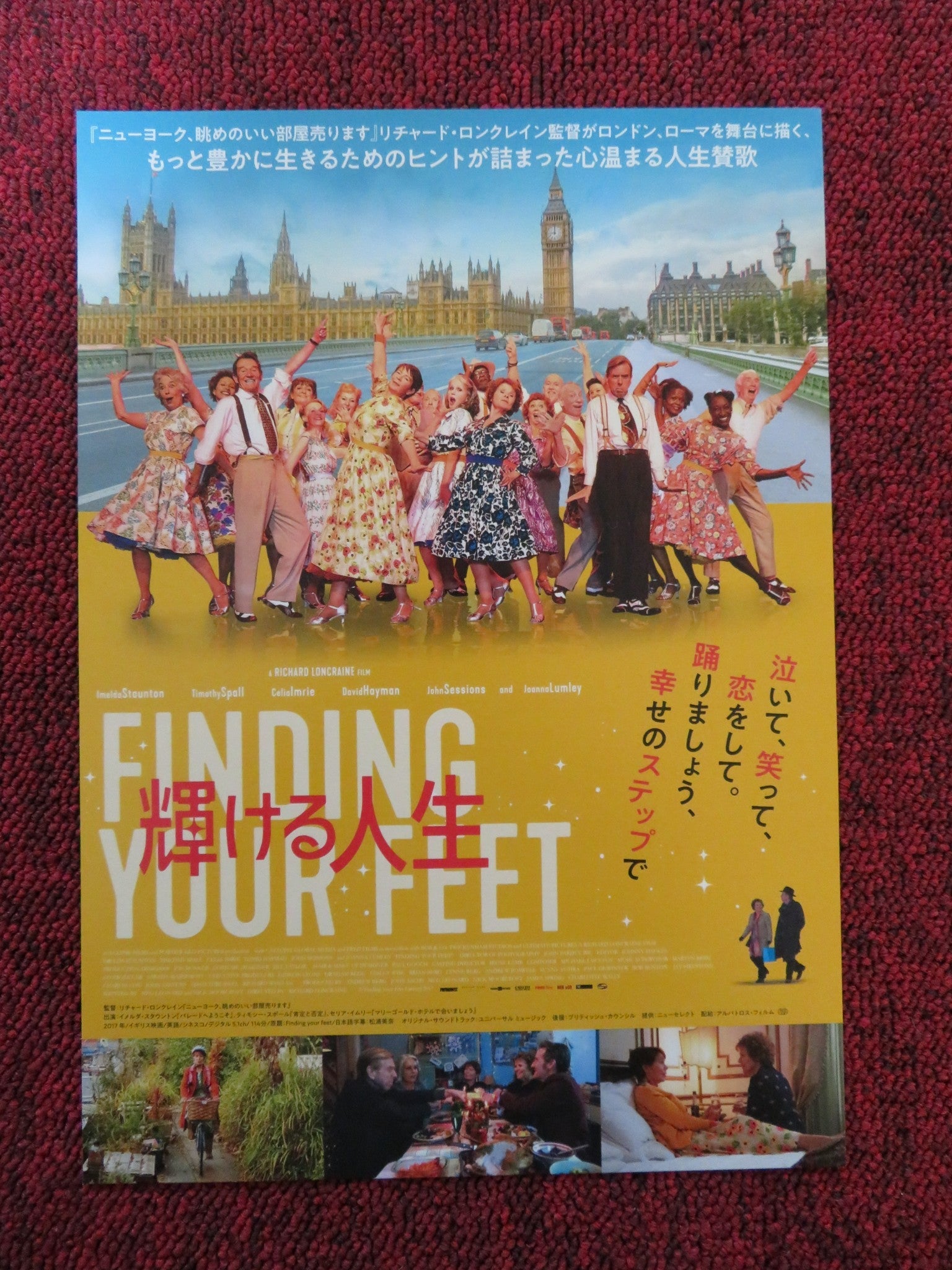 FINDING YOUR FEET JAPANESE CHIRASHI (B5) POSTER IMELDA STAUNTON CELIA IMRIE 2017 Rendezvous Cinema Movie posters