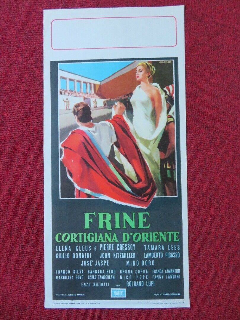 FINE COTIGIANA D'ORIENTE ITALIAN LOCANDINA (27.5"x13") POSTER ELENA KLEUS 1953 Movie posters