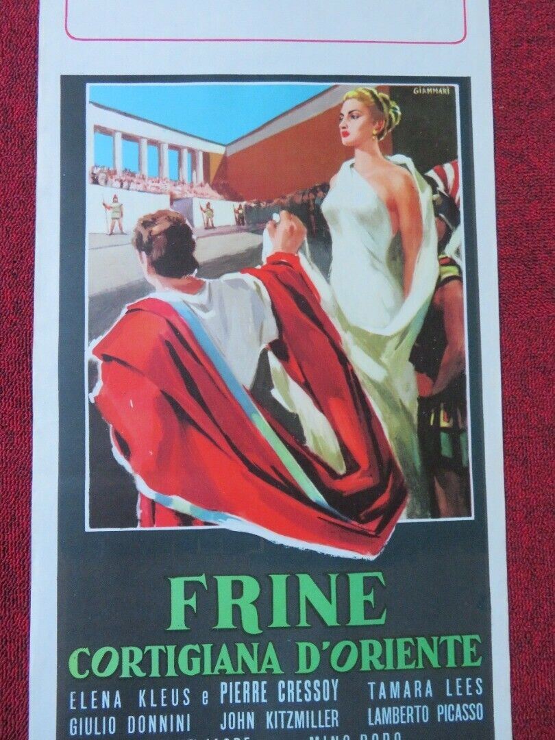 FINE COTIGIANA D'ORIENTE ITALIAN LOCANDINA (27.5"x13") POSTER ELENA KLEUS 1953 Movie posters