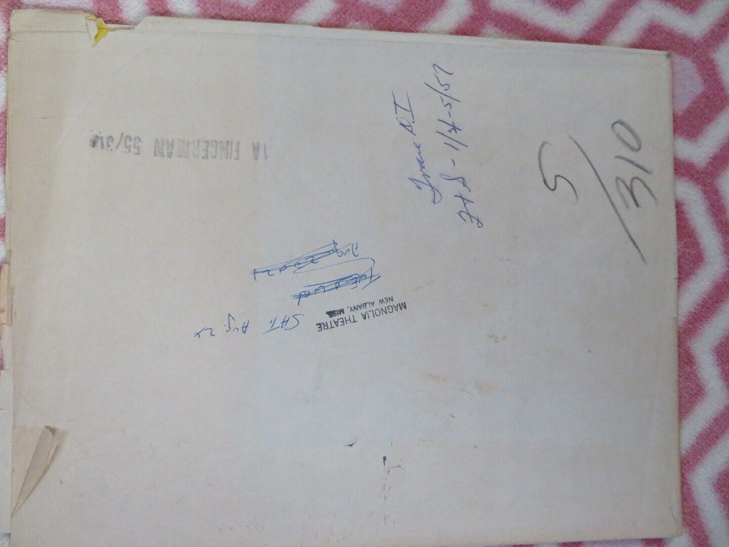 FINGER MAN FOLDED US ONE SHEET POSTER FRANK LOVEJOY 1955 Movie posters