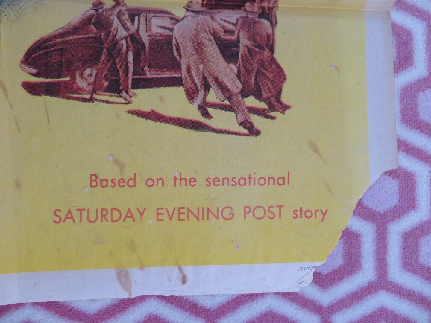 FINGER MAN FOLDED US ONE SHEET POSTER FRANK LOVEJOY 1955 Movie posters