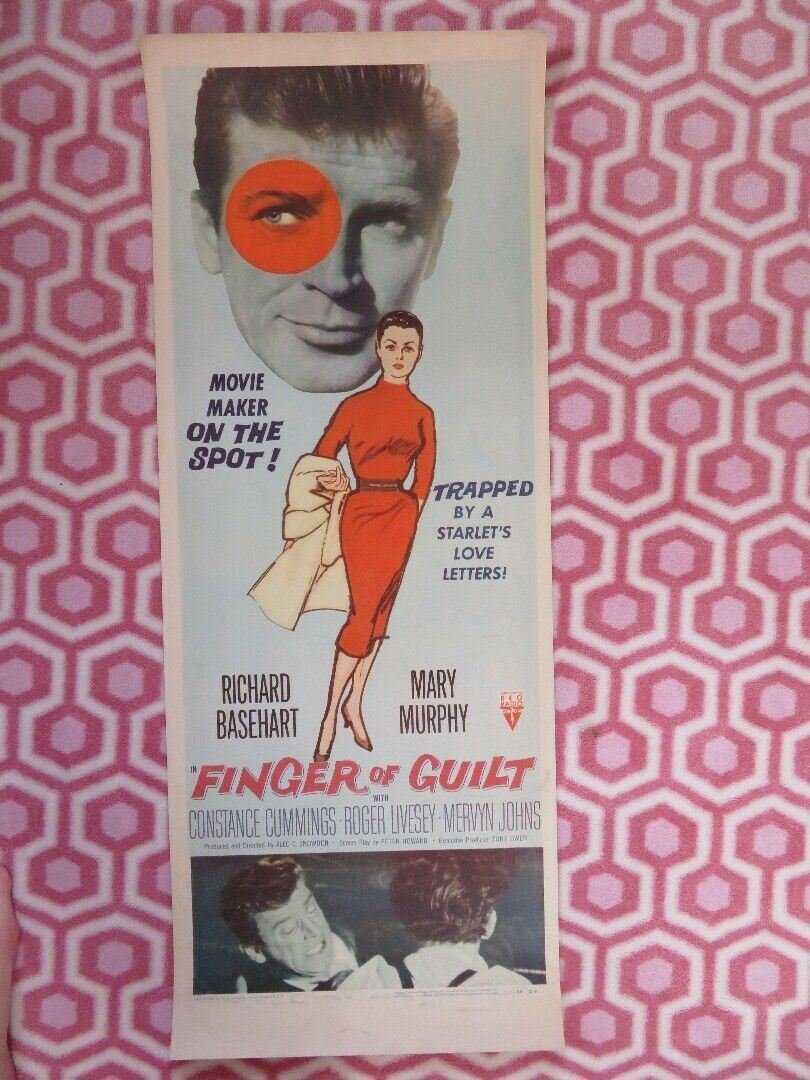 FINGER OF GUILT US INSERT (14"x 36") POSTER RICHARD BASEHART MARY MURPHY 1956 Movie posters