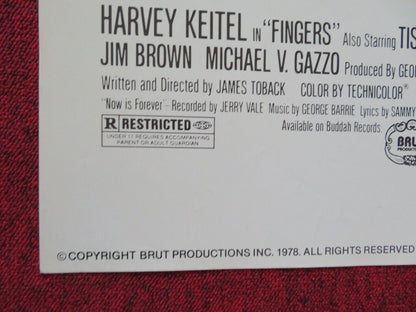 FINGERS FOLDED US ONE SHEET POSTER HARVEY KEITEL TISA FARROW 1978 Movie posters