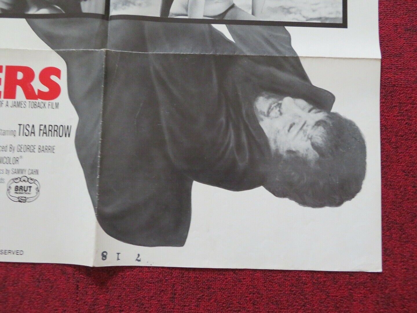 FINGERS FOLDED US ONE SHEET POSTER HARVEY KEITEL TISA FARROW 1978 Movie posters