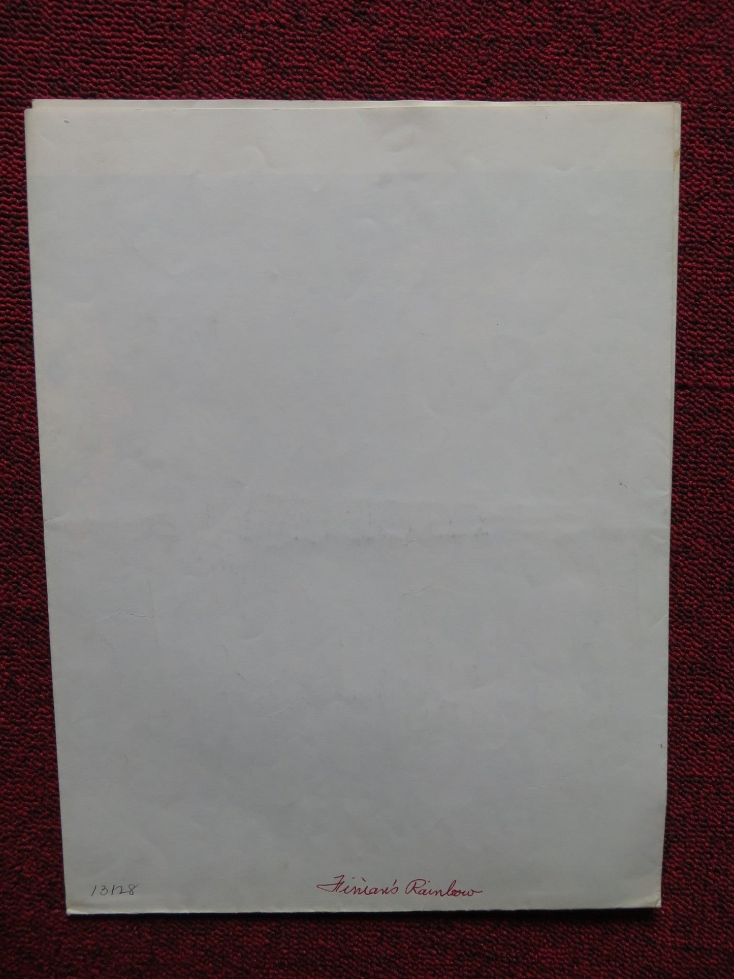 FINIAN'S RAINBOW FOLDED US ONE SHEET POSTER FRED ASTAIRE PETULA CLARK 1968 Rendezvous Cinema Movie posters