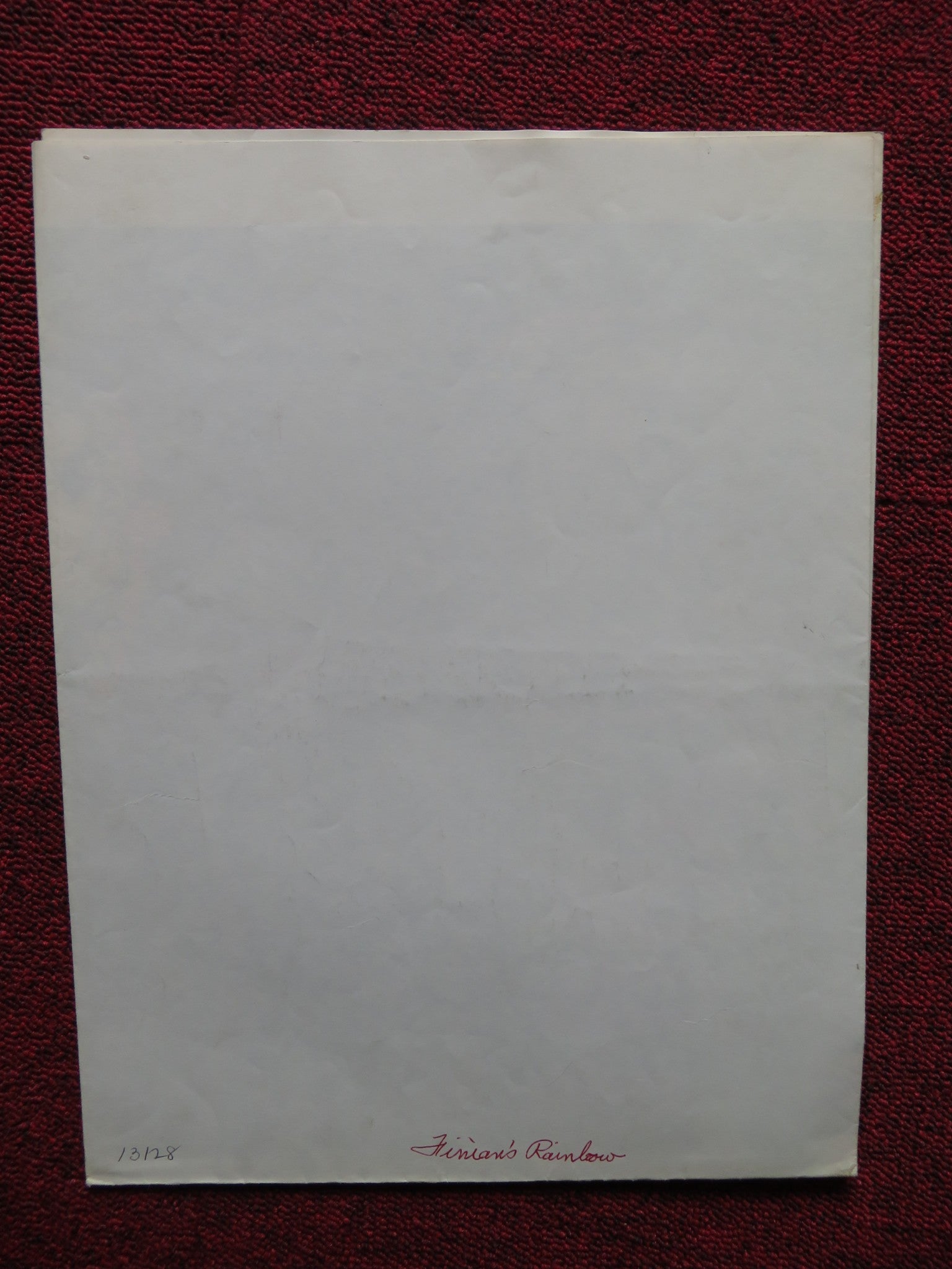 FINIAN'S RAINBOW FOLDED US ONE SHEET POSTER FRED ASTAIRE PETULA CLARK 1968 Rendezvous Cinema Movie posters