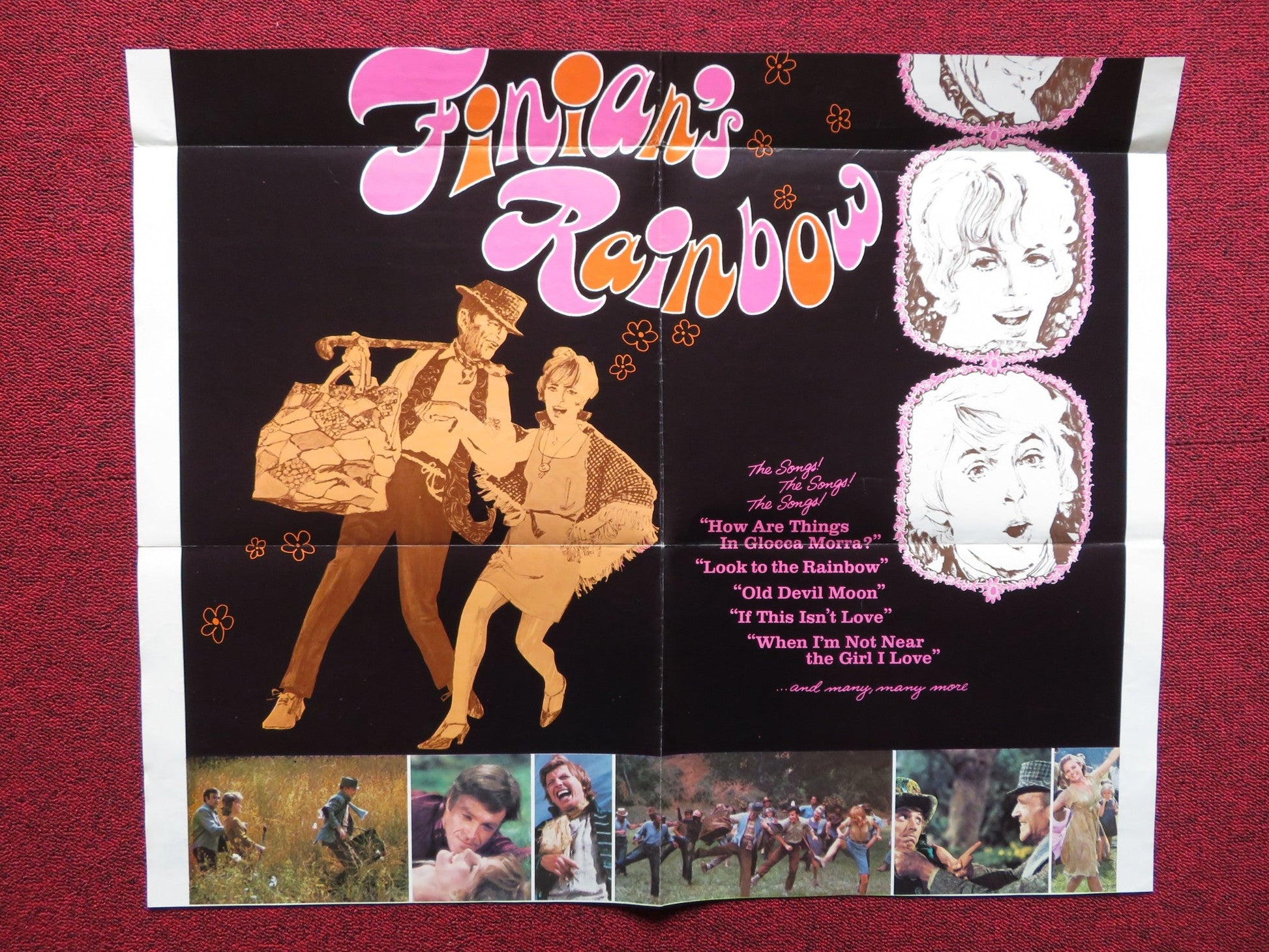 FINIAN'S RAINBOW FOLDED US ONE SHEET POSTER FRED ASTAIRE PETULA CLARK 1968 Rendezvous Cinema Movie posters