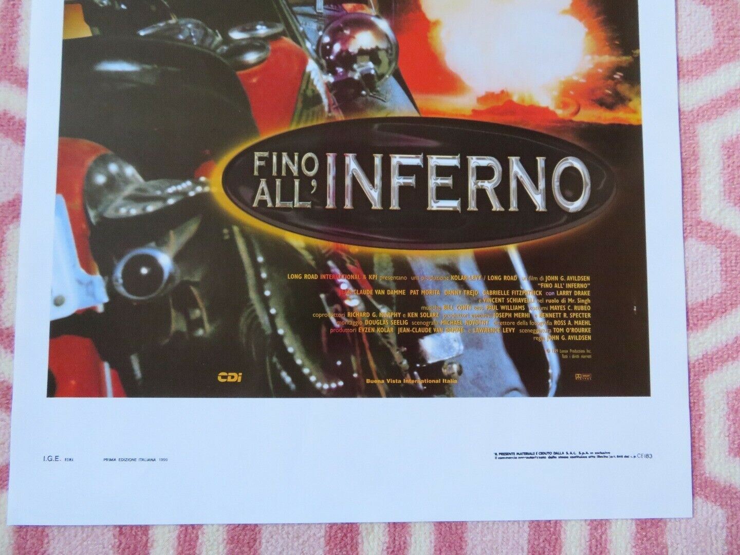 FINO ALL 'NFERNO / Inferno ITALIAN LOCANDINA (27.5"x13") POSTER 1999 Movie posters