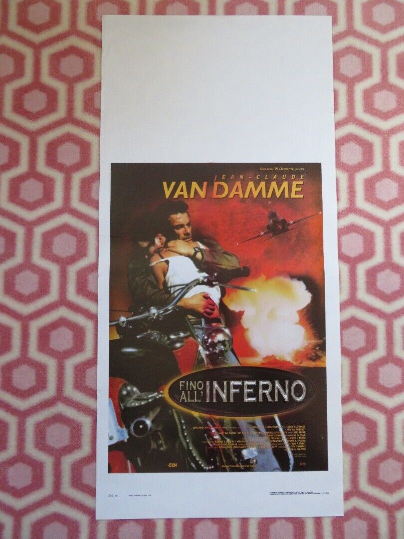 FINO ALL'INFERNO / Inferno ITALIAN LOCANDINA (27.5"x13") POSTER VAN DAMME 1999 Movie posters