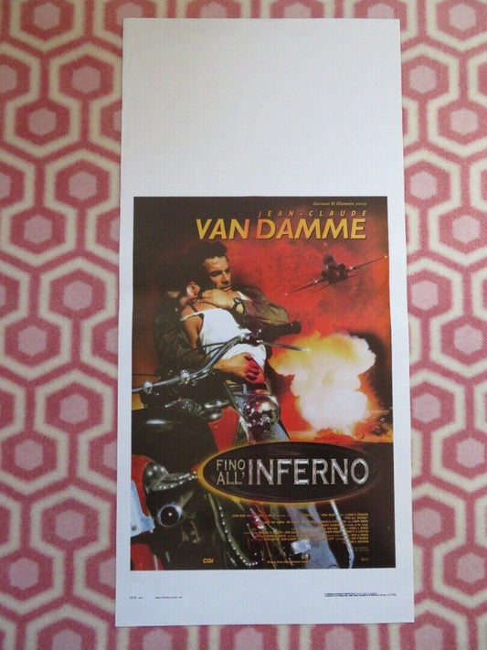 FINO ALL'INFERNO / Inferno ITALIAN LOCANDINA (27.5"x13") POSTER VAN DAMME 1999 Movie posters