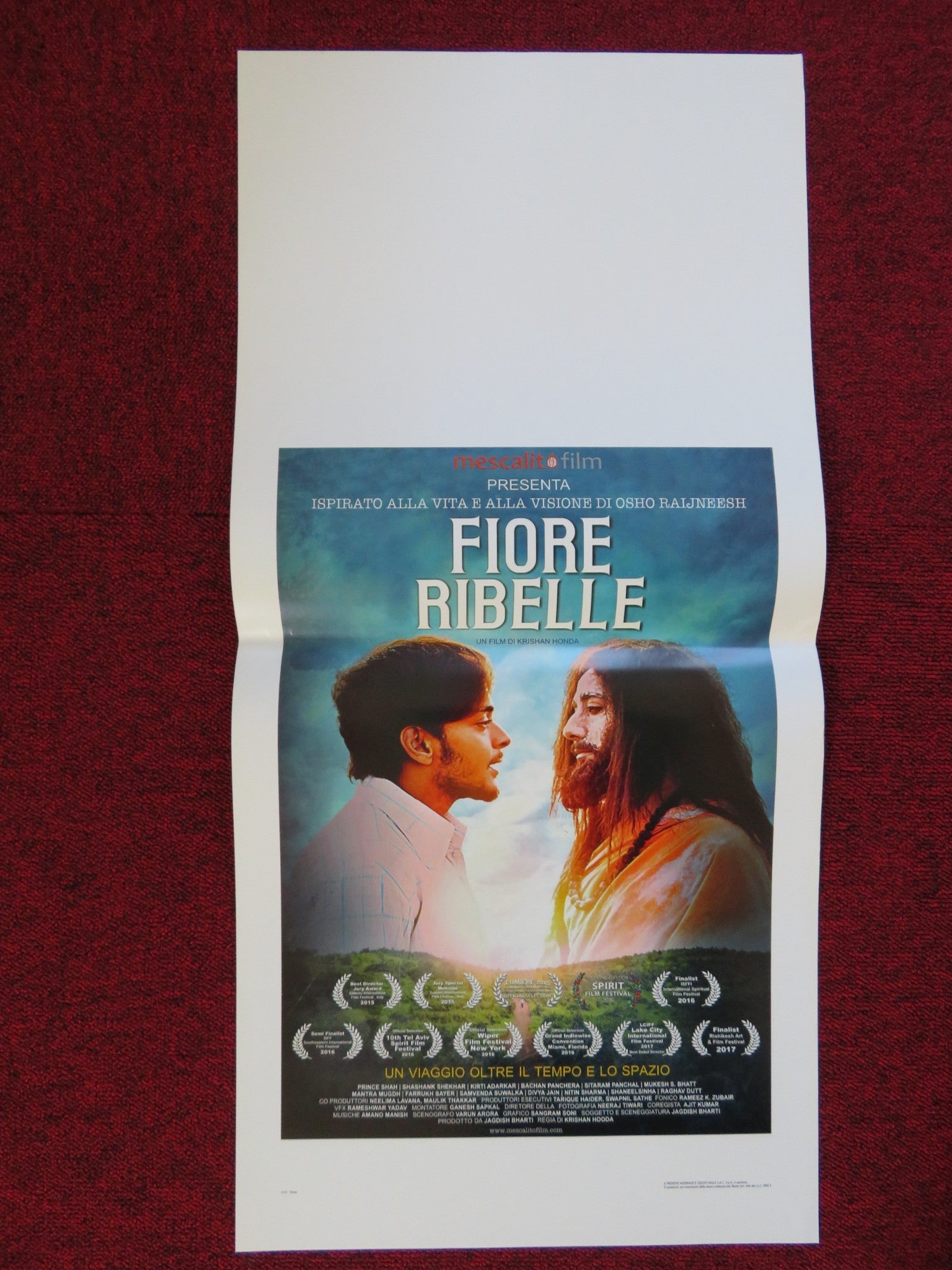 FIORE RIBELLE ITALIAN LOCANDINA (27.5"x13") POSTER PRINCE SHAH S. SHEKHAR 2016 Rendezvous Cinema Movie posters