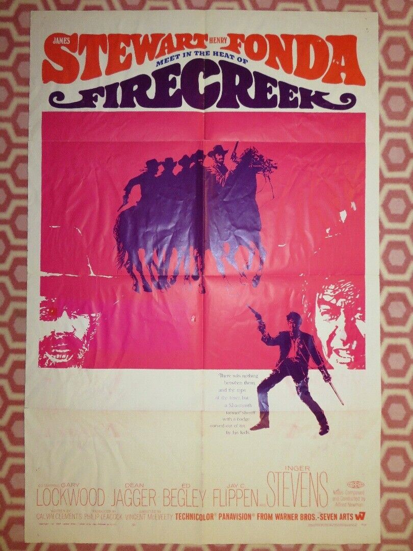 FIRE CREEK US ONE SHEET (27"x 41") POSTER JAMES STEWART HENRY FONDA 1967 Movie posters