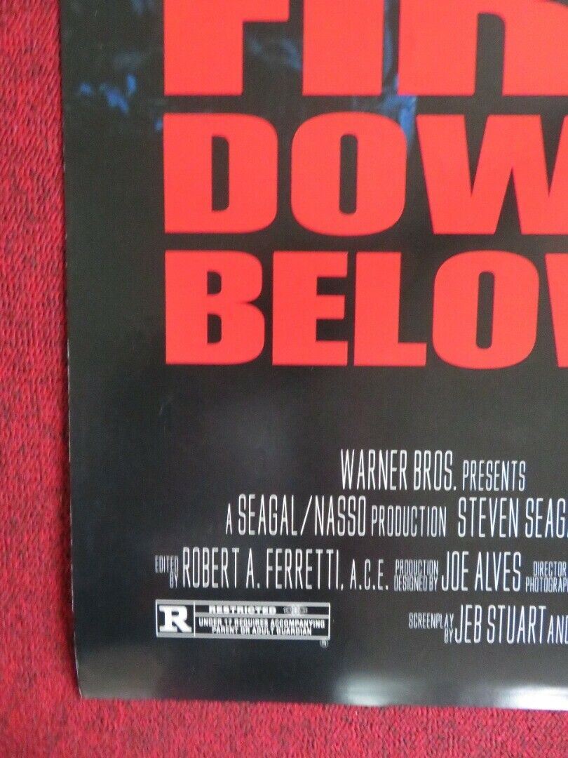 FIRE DOWN BELOW US ONE SHEET ROLLED POSTER STEVEN SEAGAL 1997 Movie posters