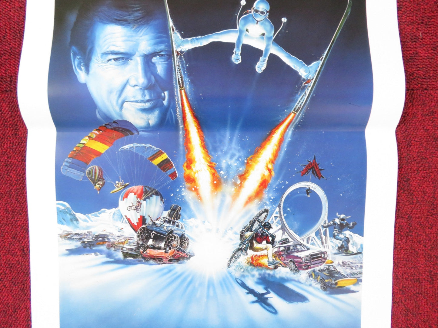 FIRE, ICE & DYNAMITE ITALIAN LOCANDINA POSTER ROGER MOORE SHARI BELAFONTE 1990 Rendezvous Cinema Movie posters