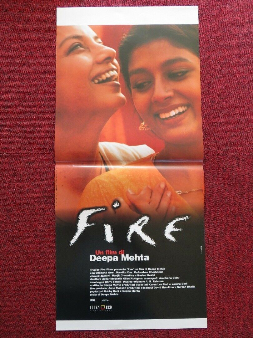 FIRE ITALIAN LOCANDINA (27.5"x12.5") POSTER DEEPA MEHTA 1998 Movie posters