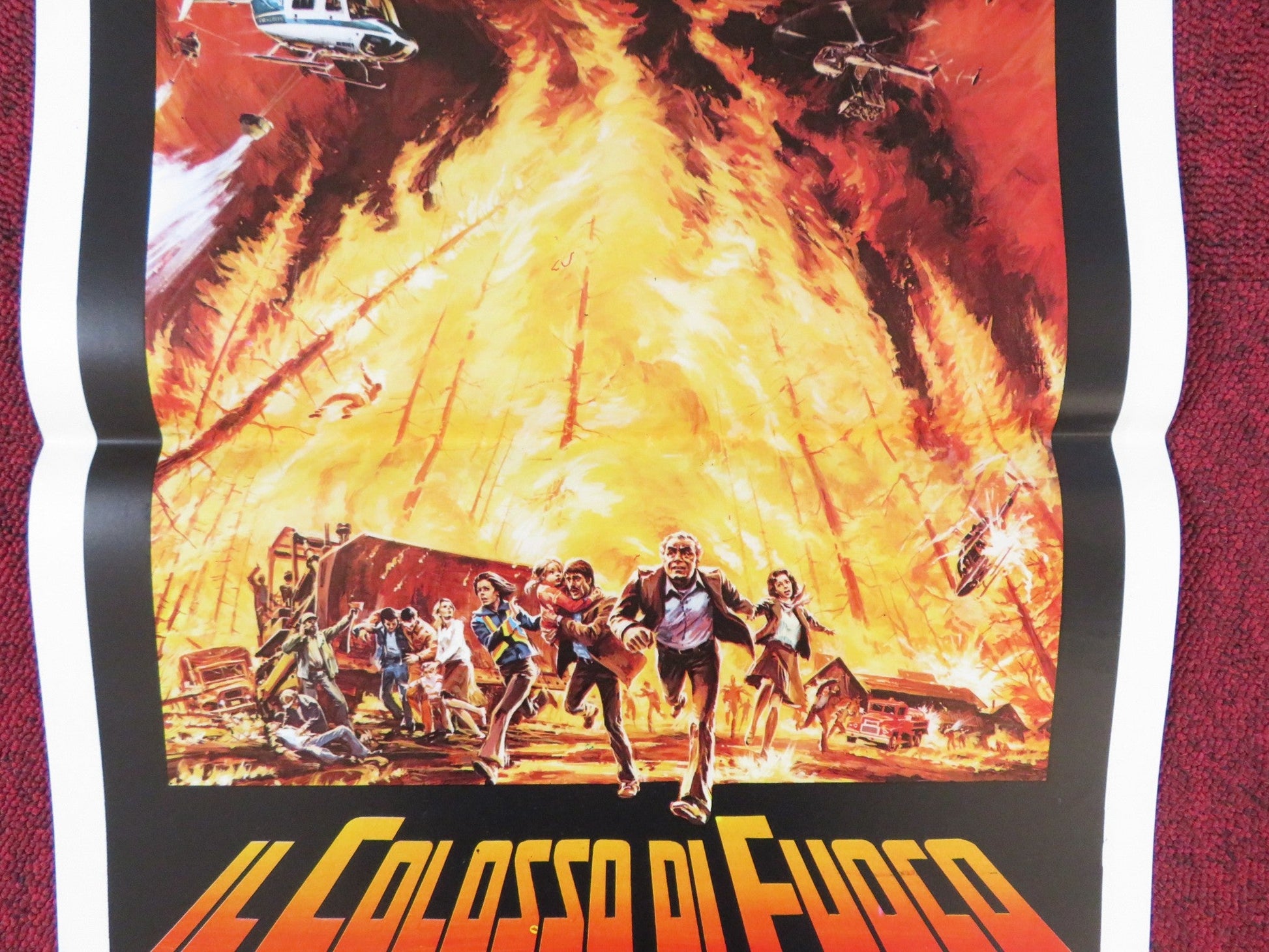FIRE ITALIAN LOCANDINA POSTER ERNEST BORGNINE VERA MILES 1977 Rendezvous Cinema Movie posters