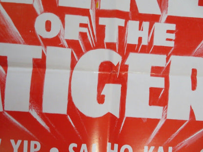 FIRE OF THE TIGER KUNG FU FOLDED US ONE SHEET POSTER CHEW YIP SAI-HO-KAI 1970'S - Rendezvous Cinema