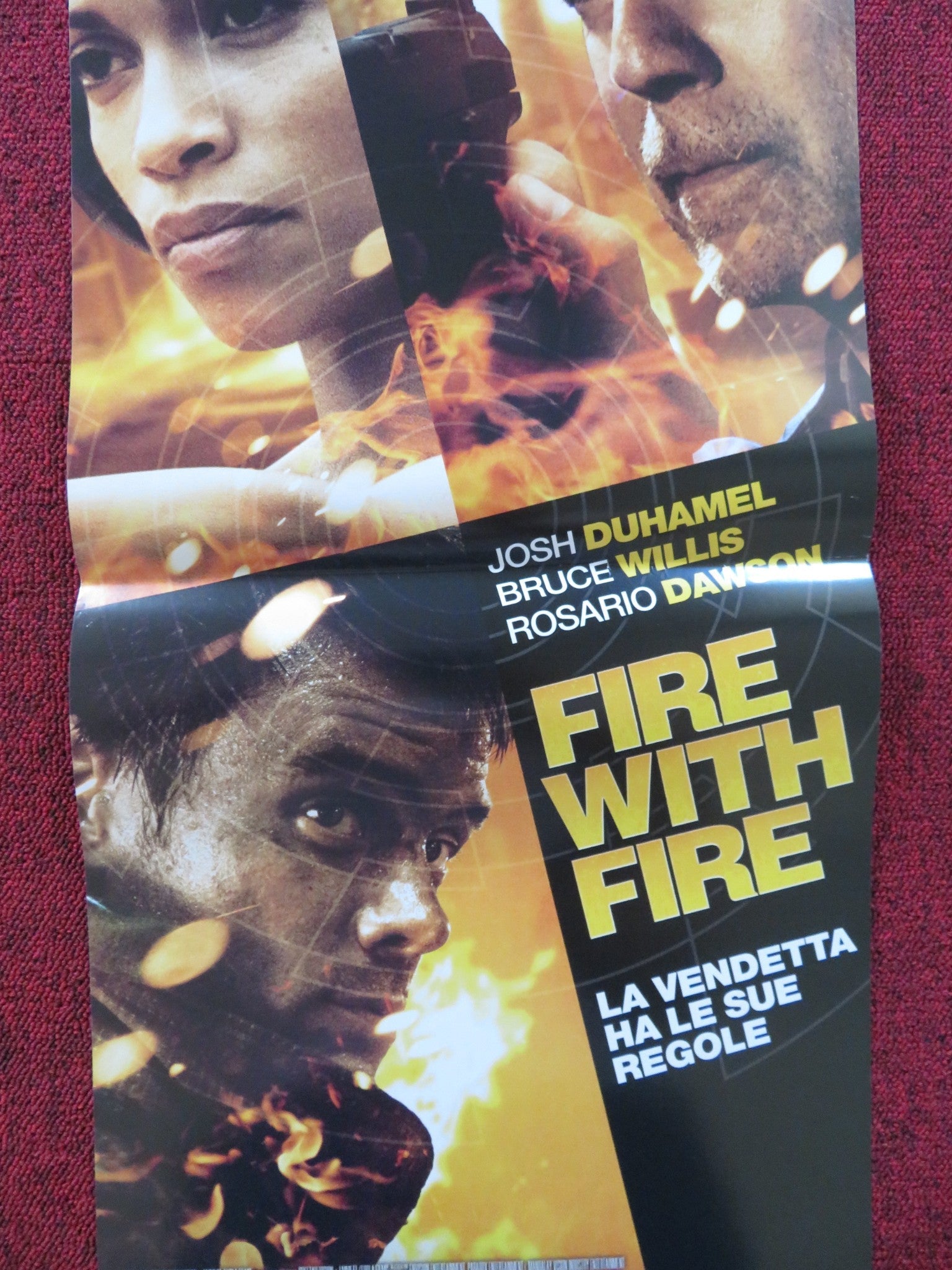 FIRE WITH FIRE ITALIAN LOCANDINA POSTER JOSH DUHAMEL BRUCE WILLIS 2012 Rendezvous Cinema Movie posters