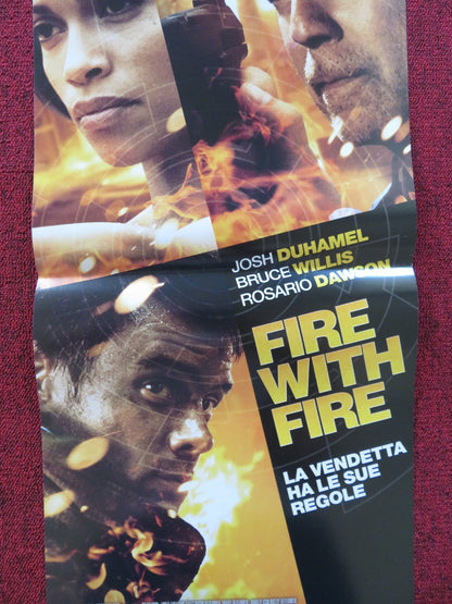 FIRE WITH FIRE ITALIAN LOCANDINA POSTER JOSH DUHAMEL BRUCE WILLIS 2012 Rendezvous Cinema Movie posters