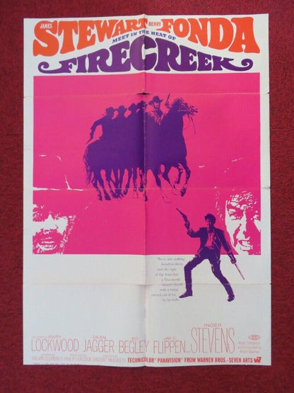 FIRECREEK FOLDED US ONE SHEET POSTER HENRY FONDA JAMES STEWART 1968 Movie posters