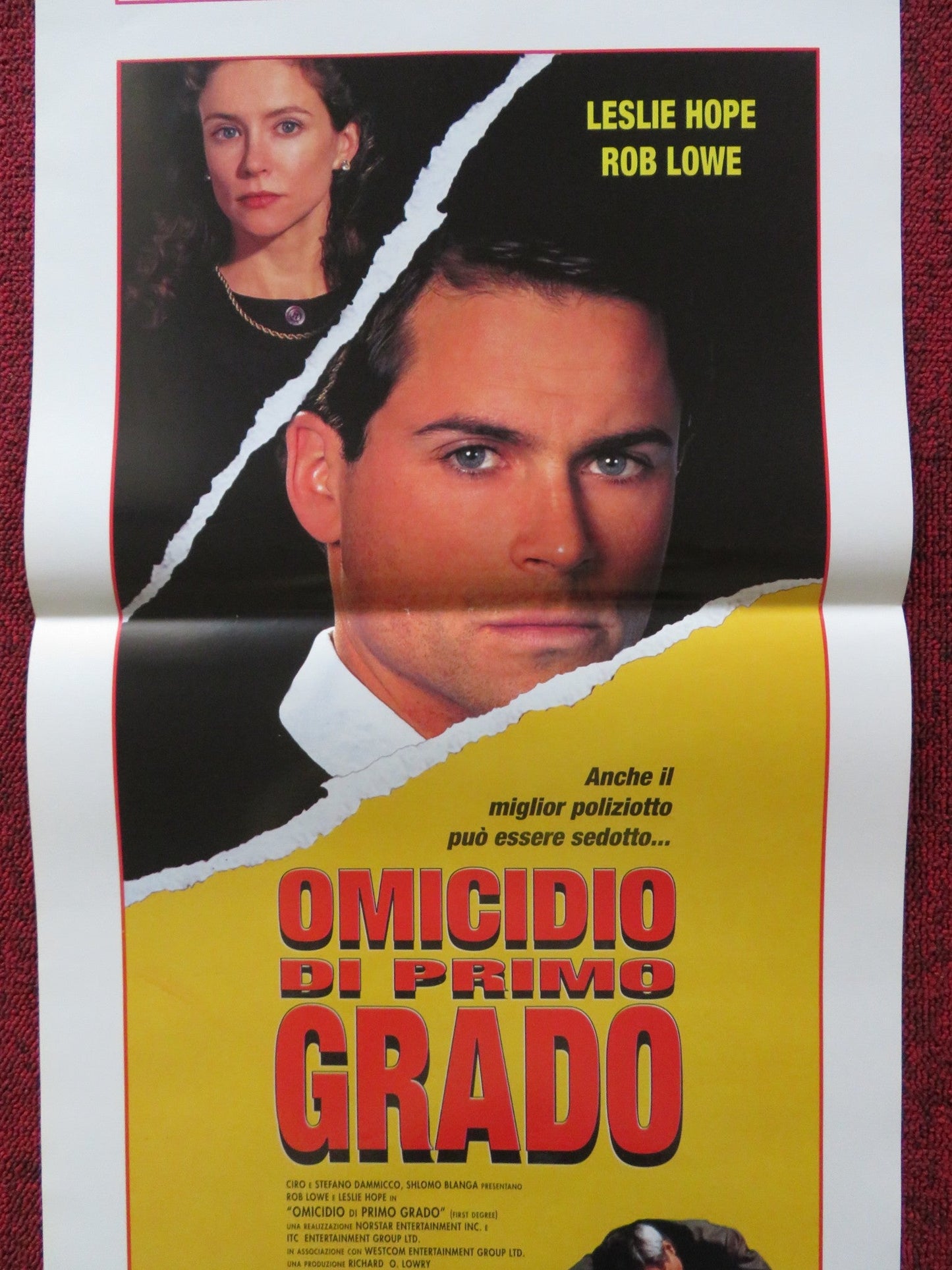 FIRST DEGREE ITALIAN LOCANDINA POSTER LESLIE HOPE ROB LOWE 1995 Rendezvous Cinema Movie posters