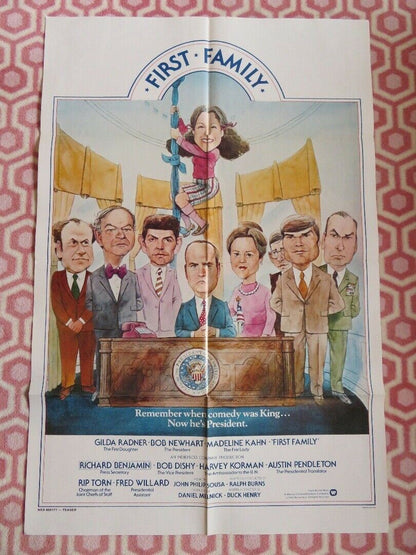 FIRST FAMILY TEASER US ONE SHEET POSTER GILDA RADNER BOB NEWHART 1980 Rendezvous Cinema Movie posters