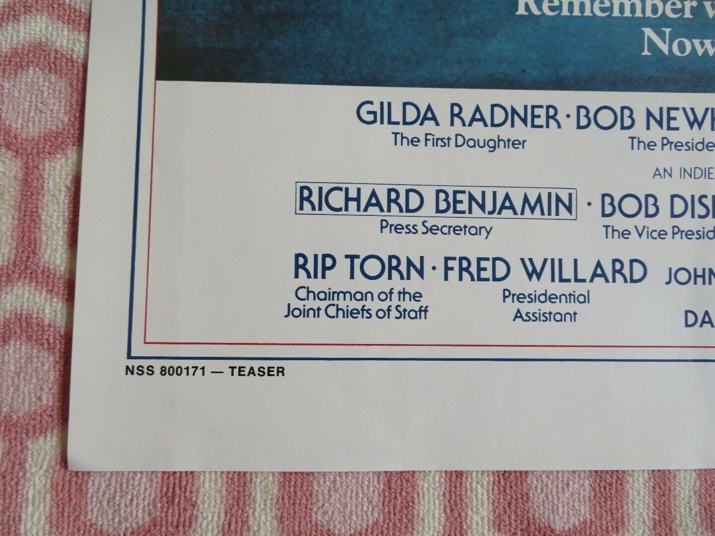 FIRST FAMILY TEASER US ONE SHEET POSTER GILDA RADNER BOB NEWHART 1980 Rendezvous Cinema Movie posters